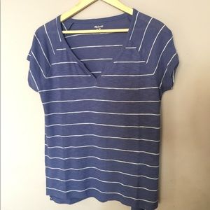 Madewell choral split-neck tee